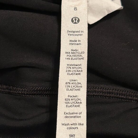 Lululemon Pace Rival Skort - 14 inch - Black - Size 8 - Picture 9 of 9